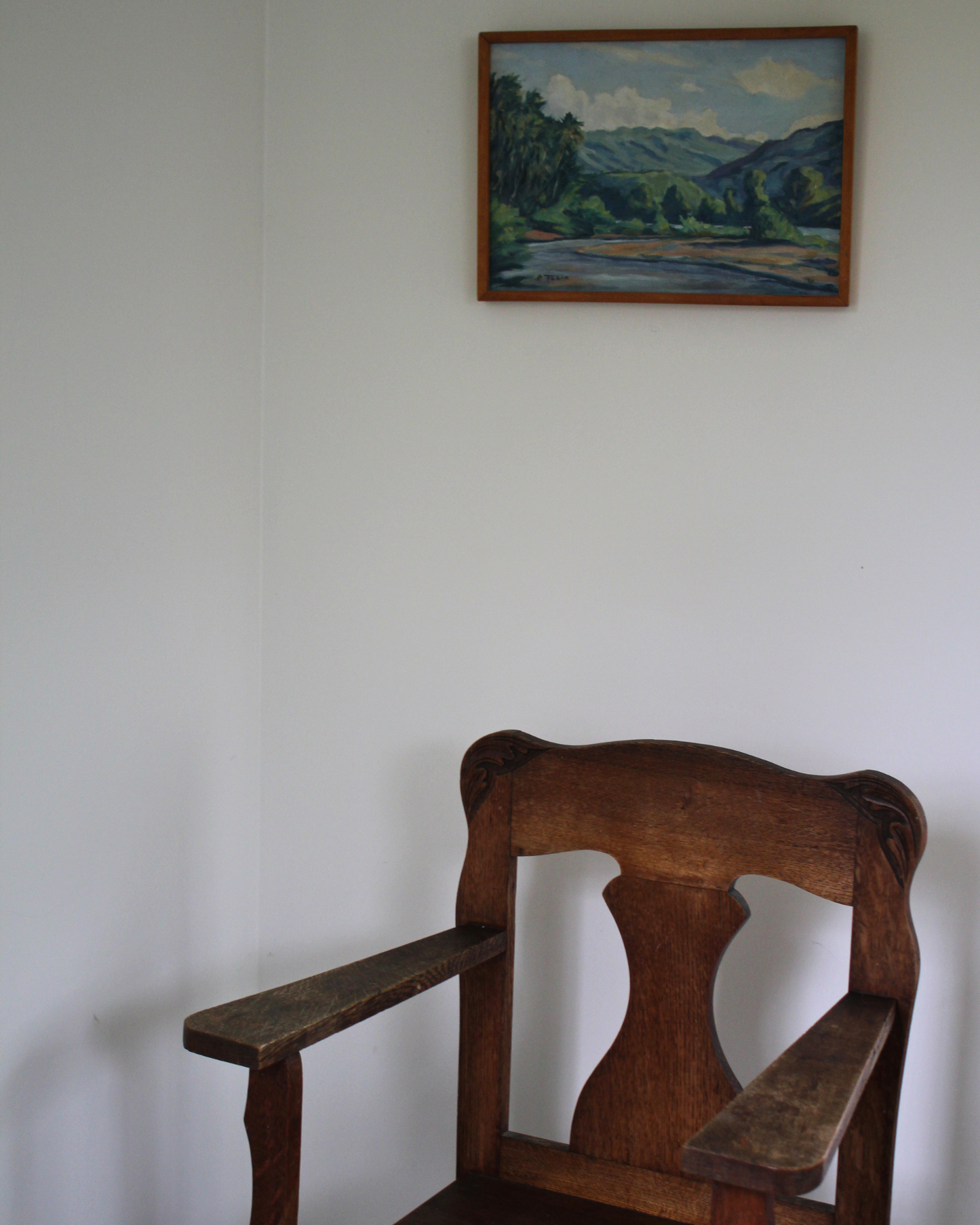 Vintage Arts & Crafts Style Carver Chairs / Pair
