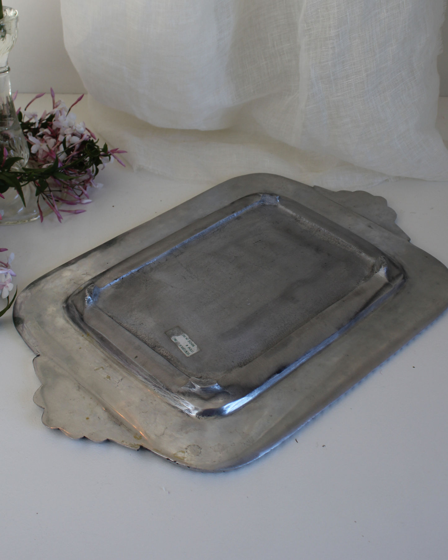 Vintage Pewter Serving Platter