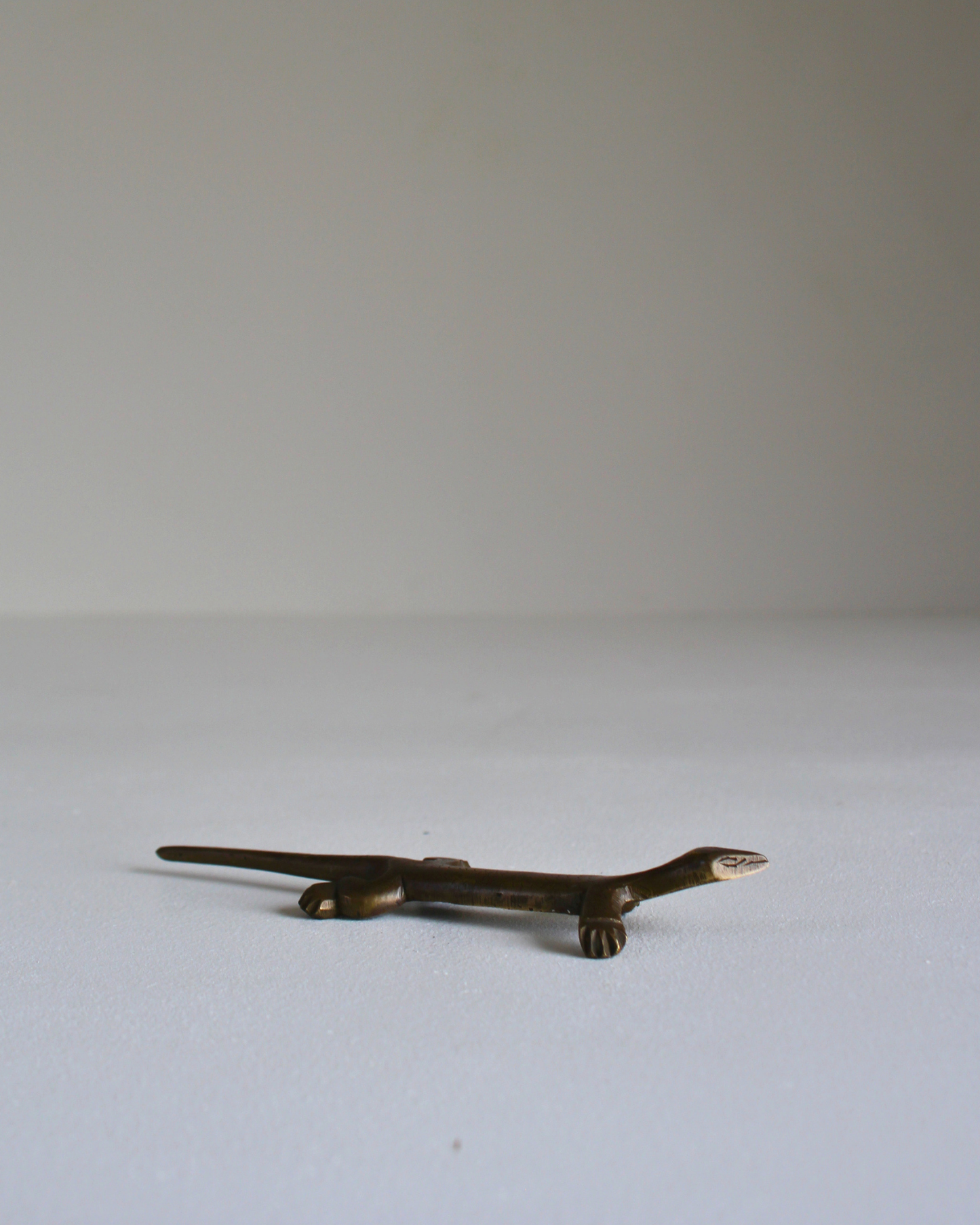 Vintage Brass Gecko