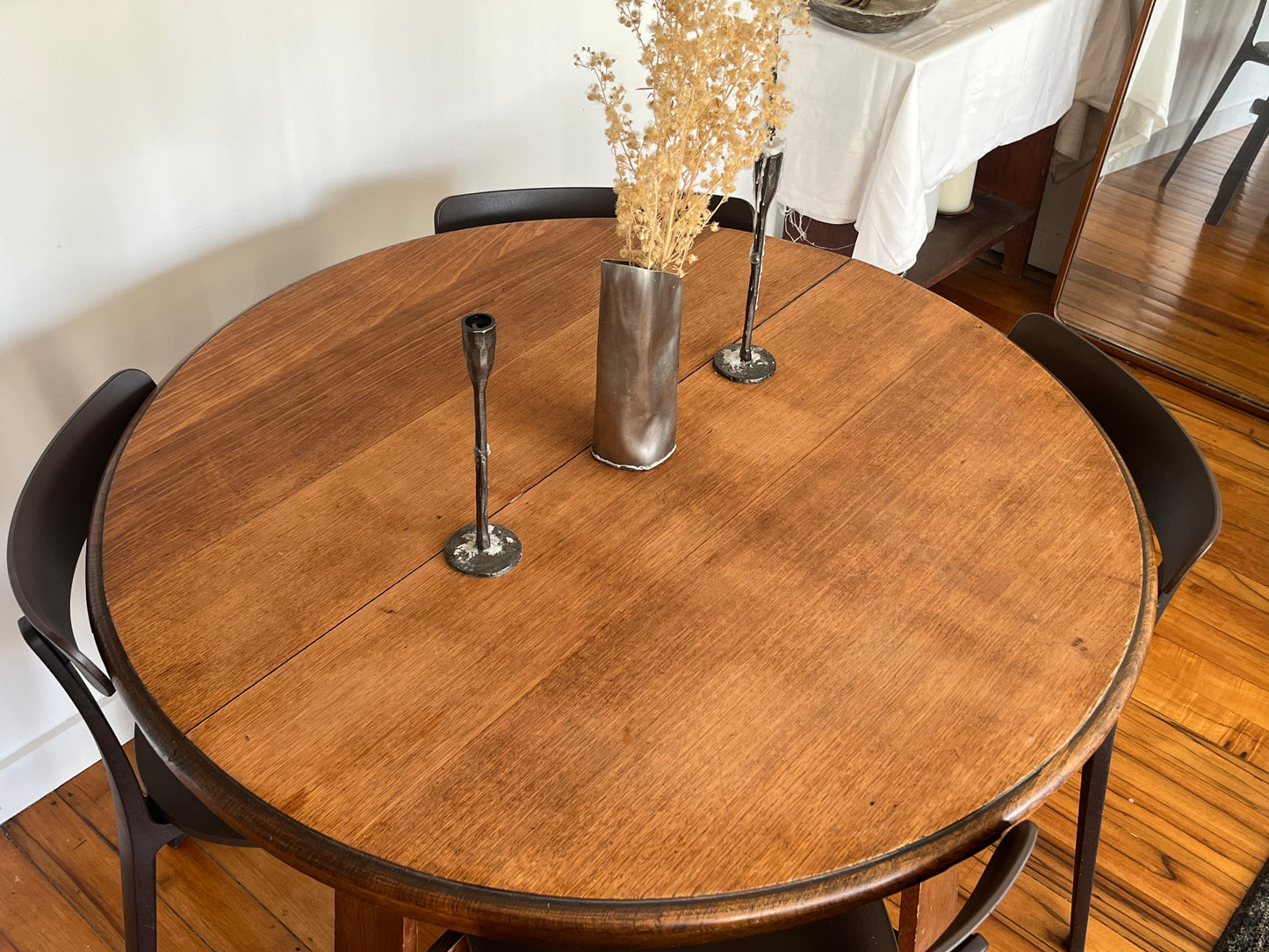 Gustav Stickley Style Antique Solid Oak Dining Table
