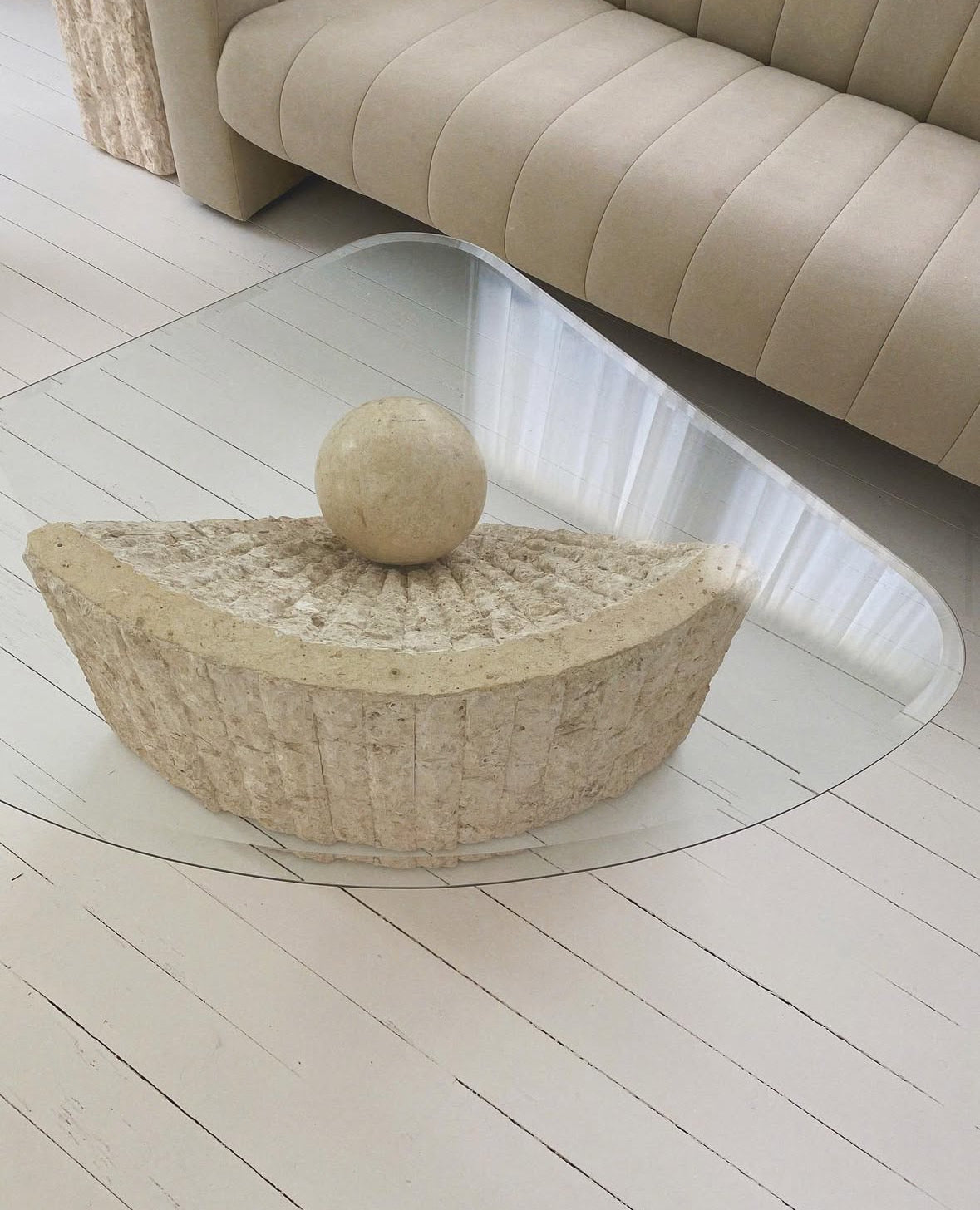 Vintage Tessellated Stone & Ball Coffee Table