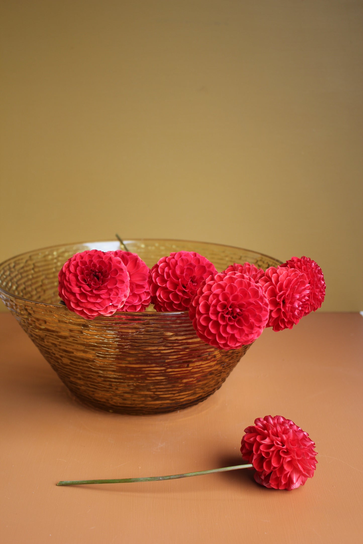 Vintage Large Soreno Gold Serving Bowl by Anchor Hocking - 1970s