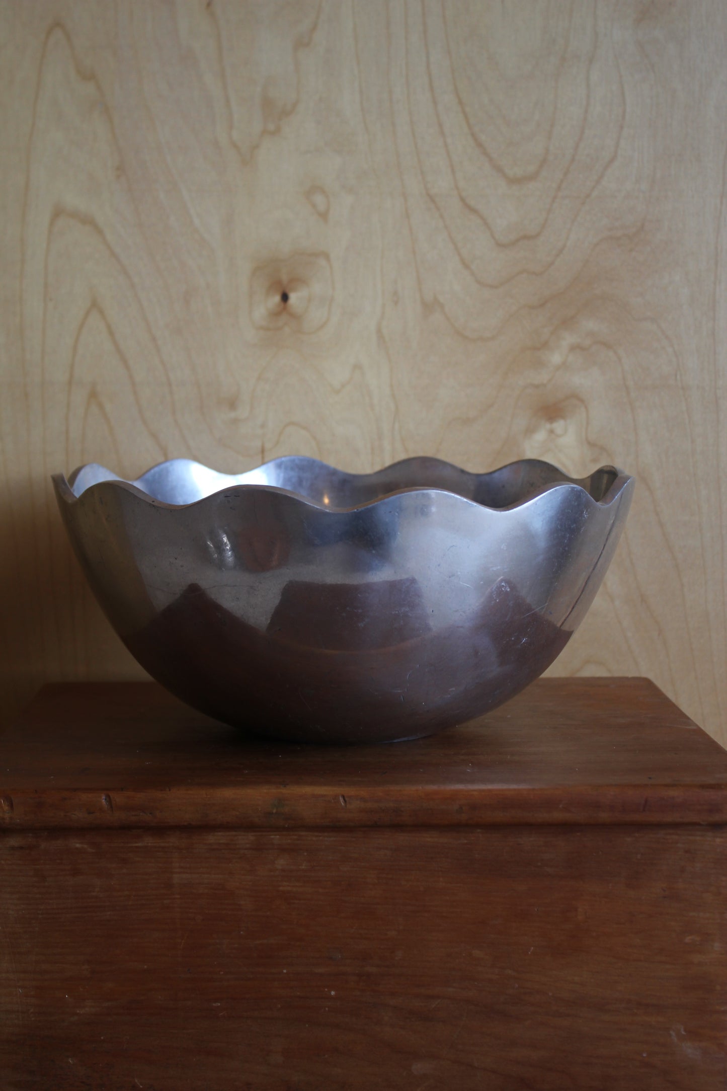 Scolloped Aluminium Bowl