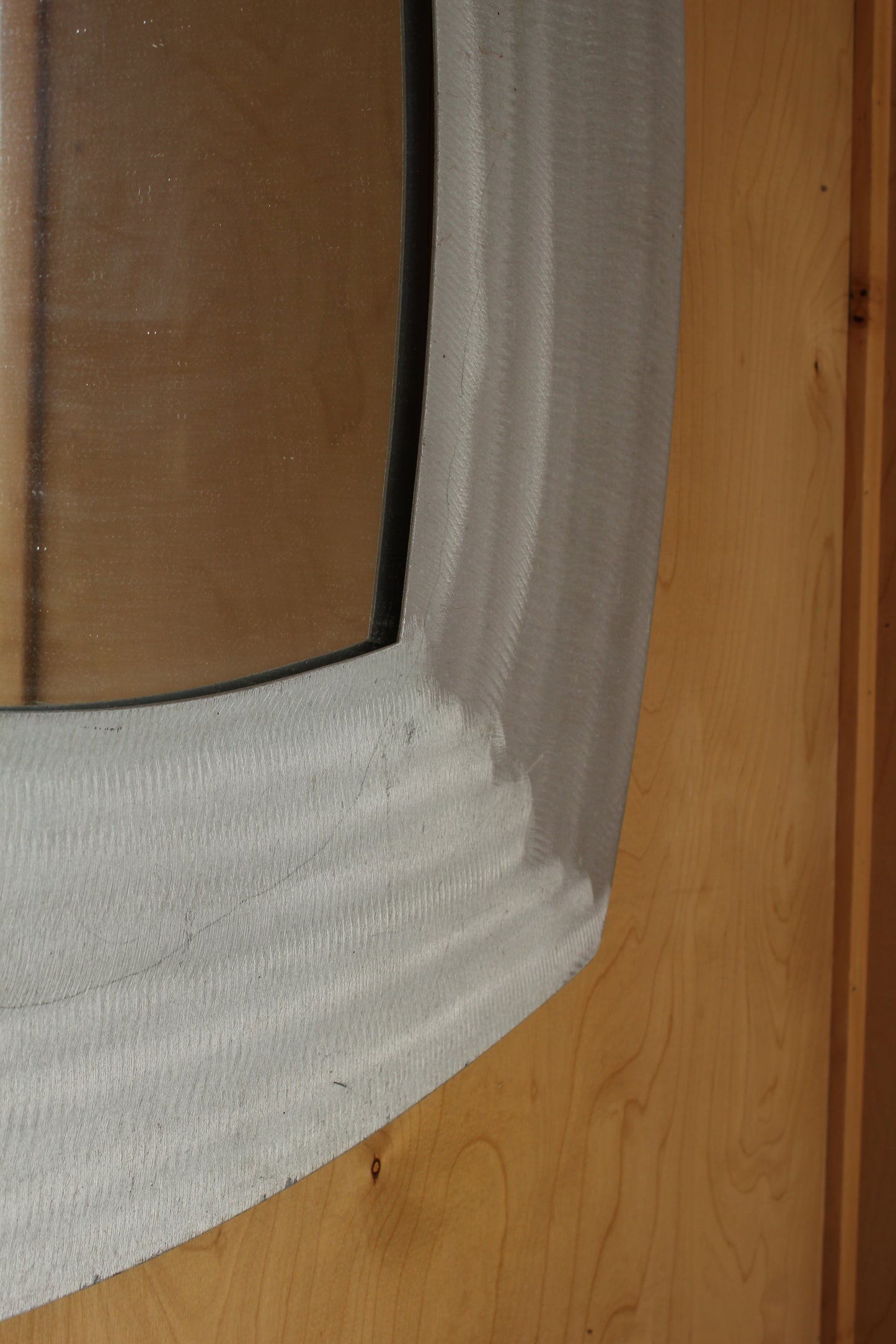 Brushed Aluminium Wall Mirror