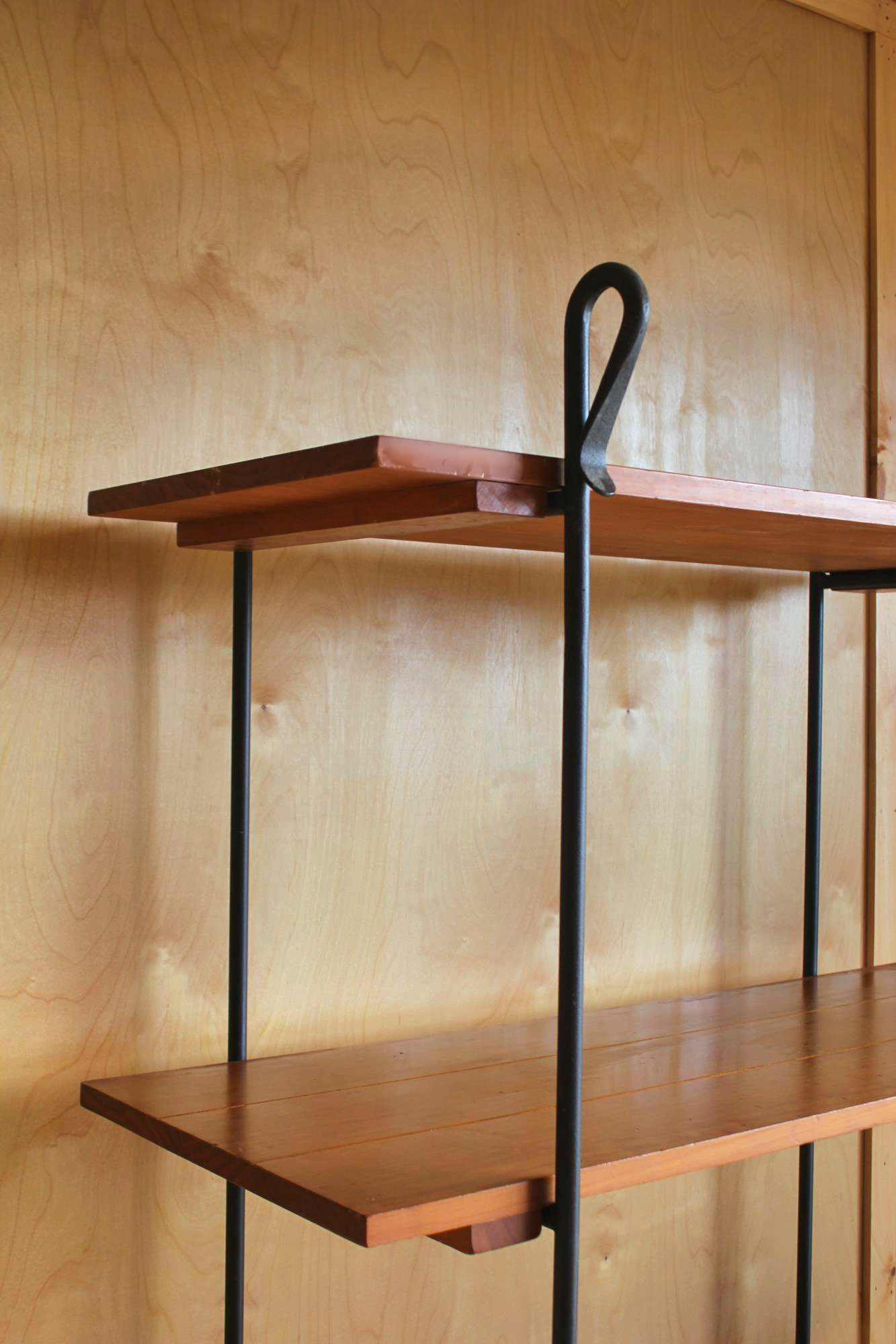 Wraught Iron & Wooden Shelf