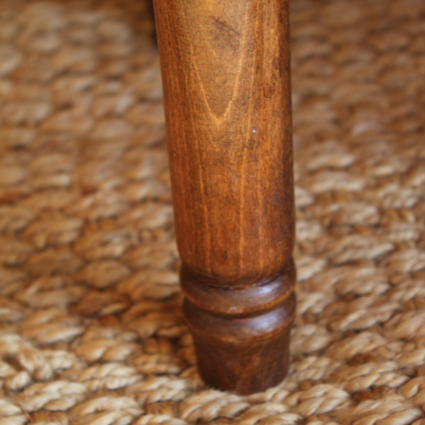 Pair of Vintage Rustic Rush Seat Stools