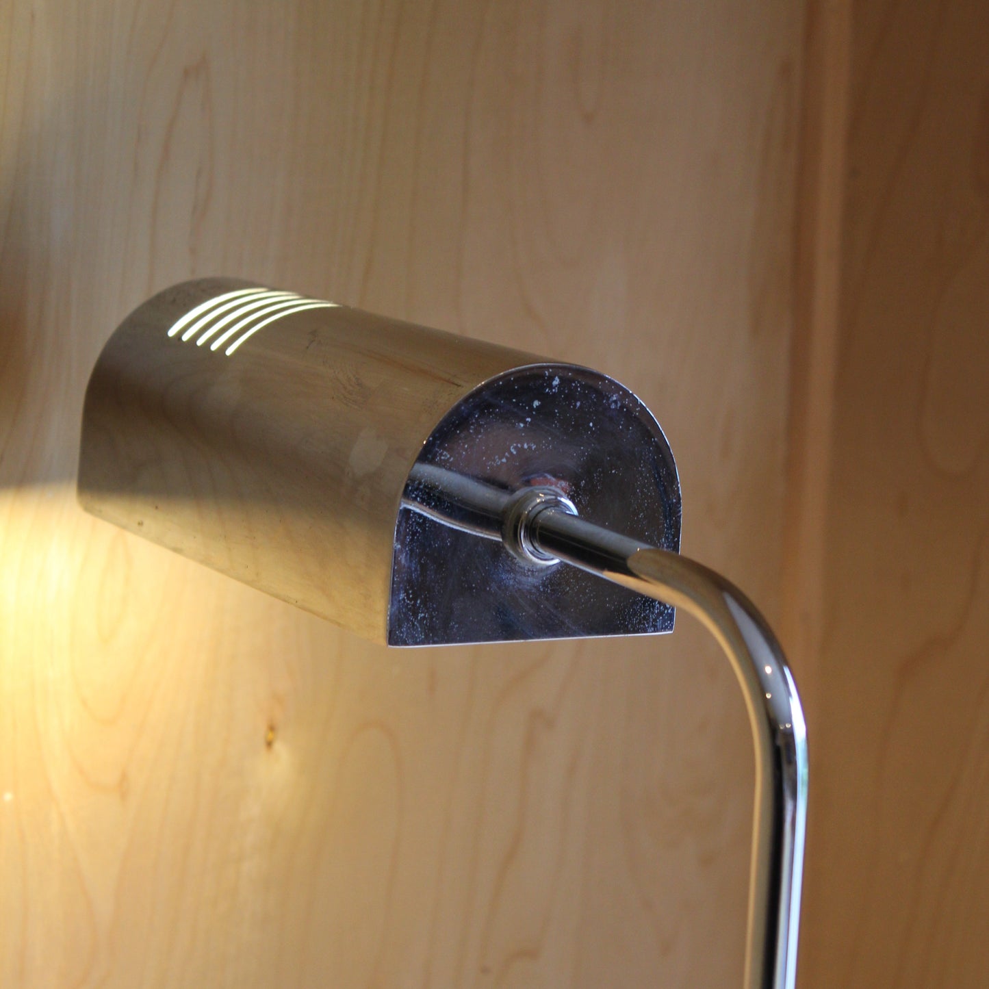 Mid-Century Chrome Floor Lamp with Adjustable Shade