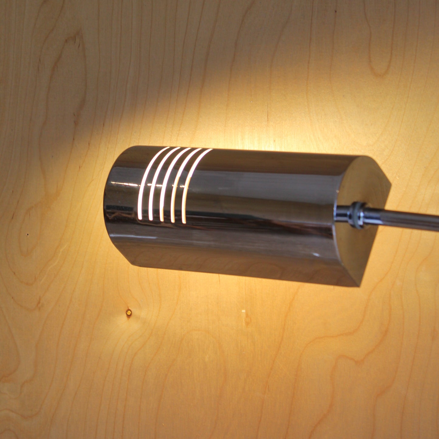 Mid-Century Chrome Floor Lamp with Adjustable Shade