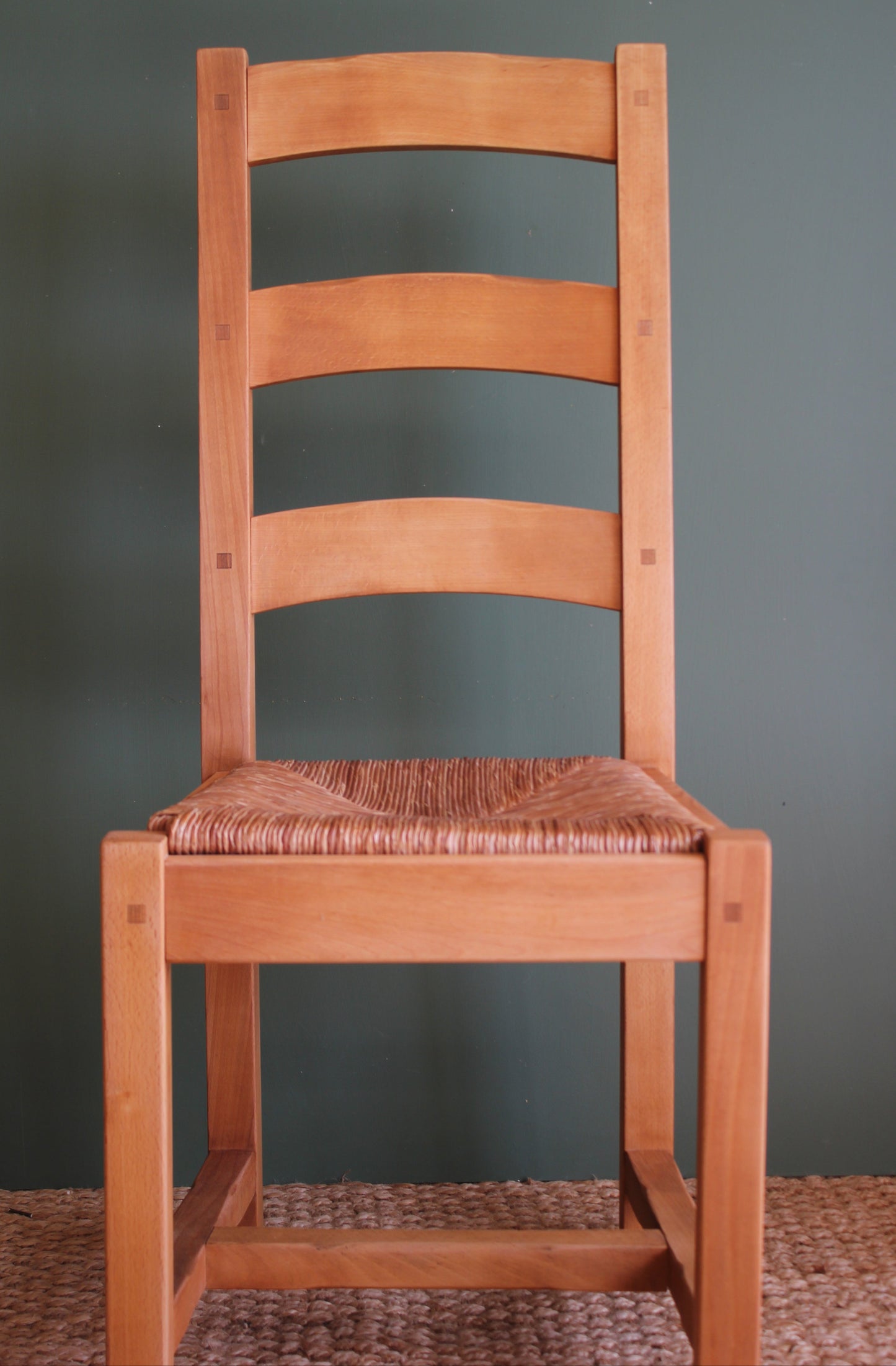 European Beech Ladder Back Chairs / Set of 4