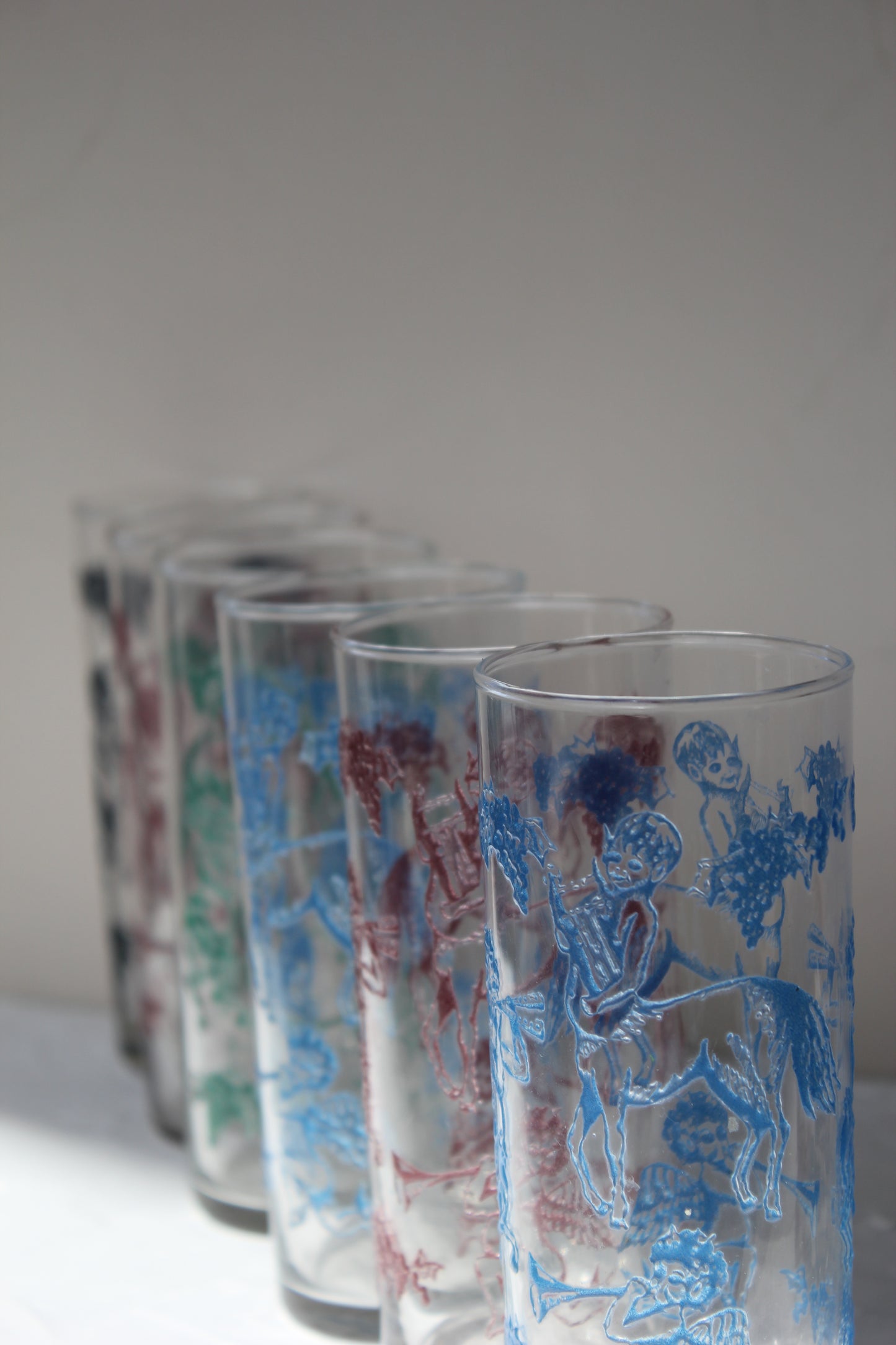 Arcadian Motif Glasses / Set of 6