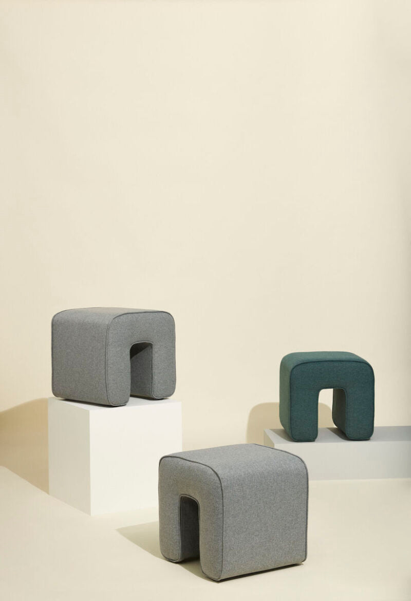 Hübsch Sculptural Pouffe – Green
