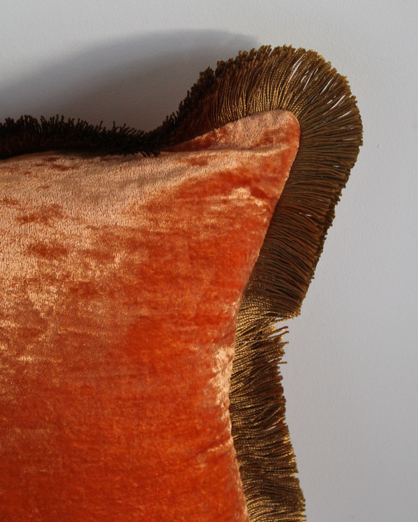 Anke Drechsel Tangerine Fringe Cushion