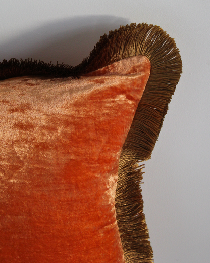 Anke Drechsel Tangerine Fringe Cushion