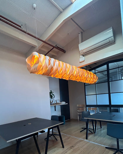 Woven Timber Pendant Light
