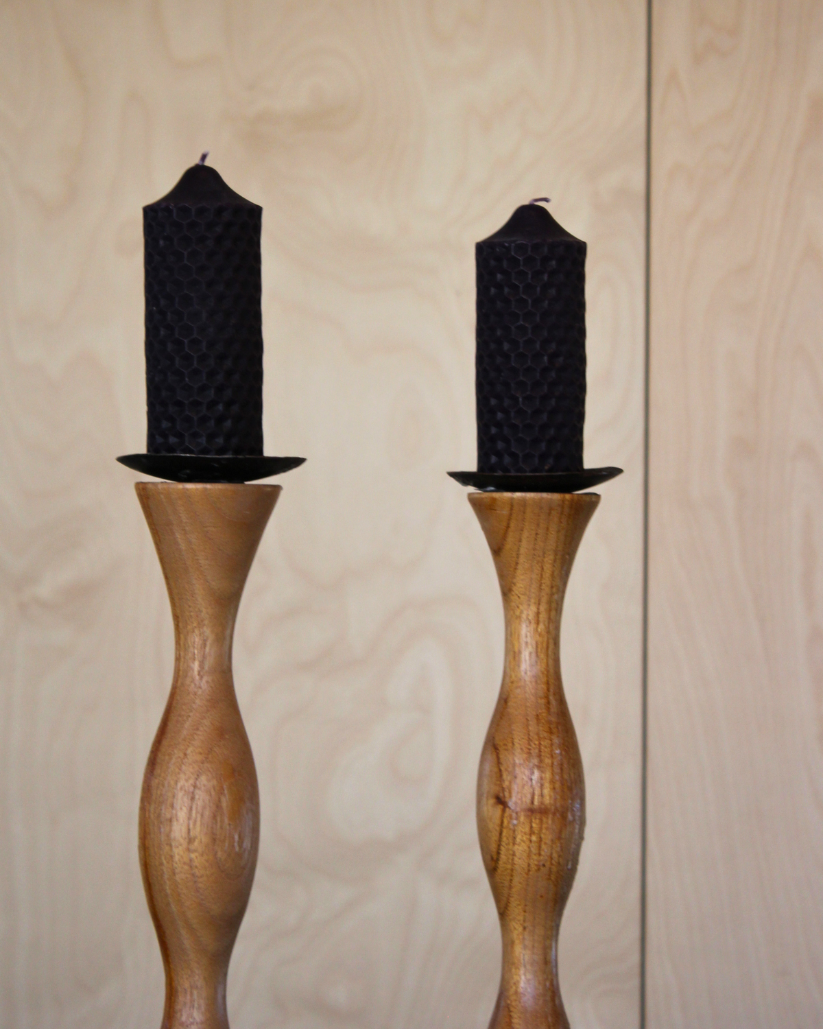 Wooden Candlesticks | Pair