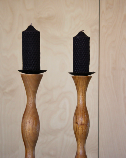Wooden Candlesticks | Pair
