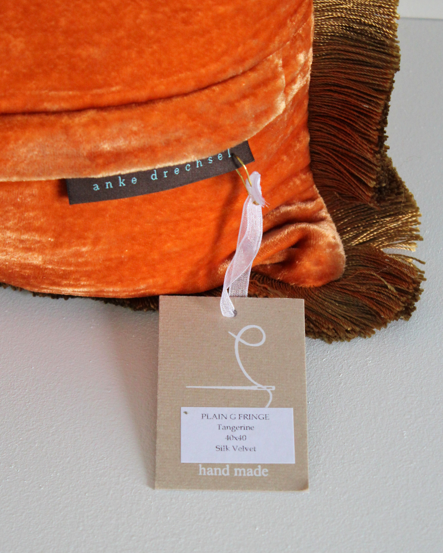 Anke Drechsel Tangerine Fringe Cushion