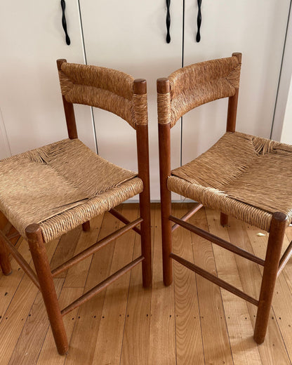 Dordogne Dining Chairs (Pair) / Attributed to Charlotte Perriand