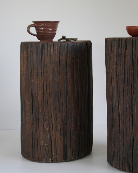 Ironbark Jarrah Stump Side Tables | Pair