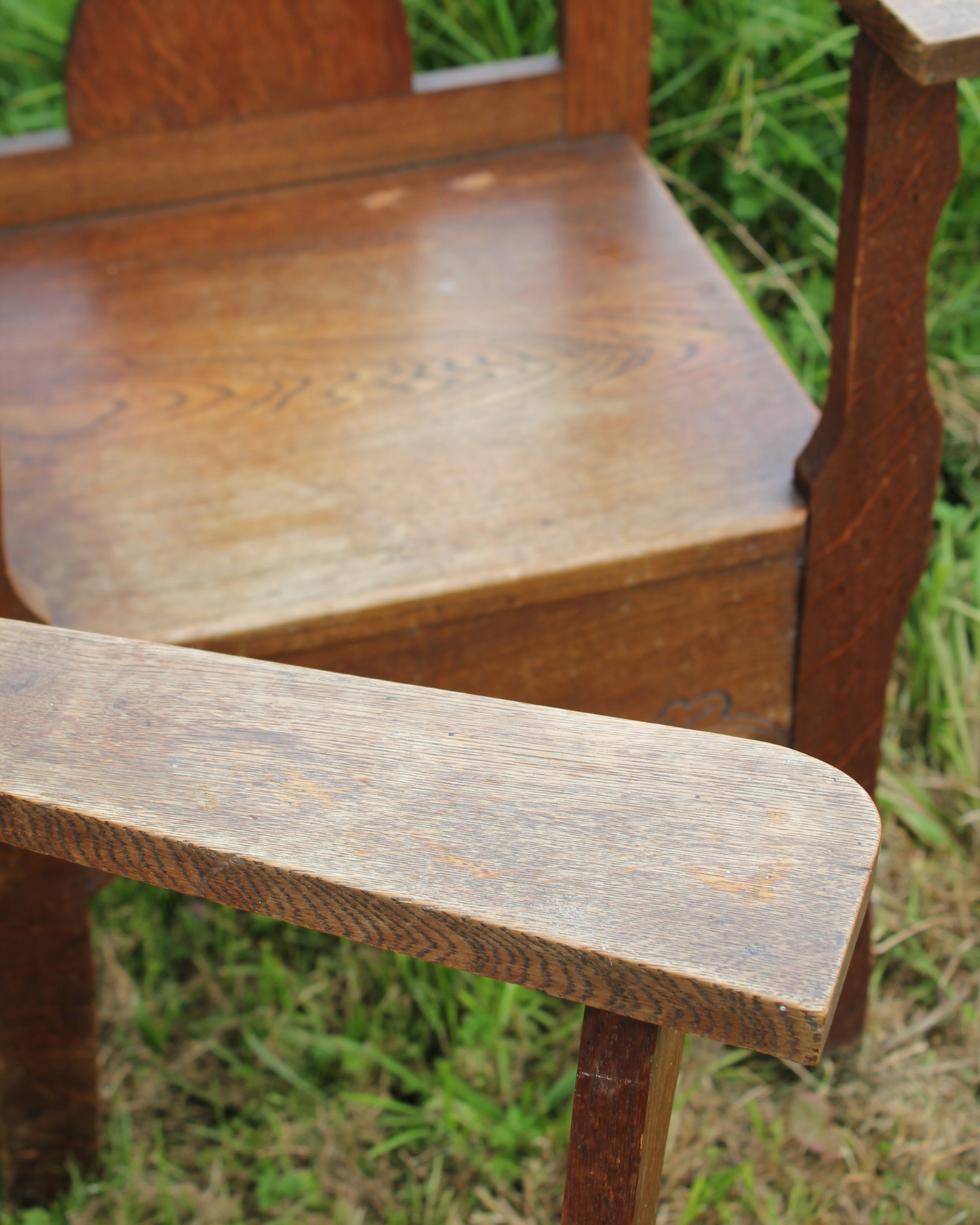 Vintage Arts & Crafts Style Carver Chairs / Pair
