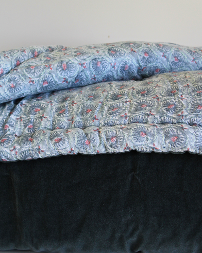 French Country Collections Velvet Bedspread / King Single