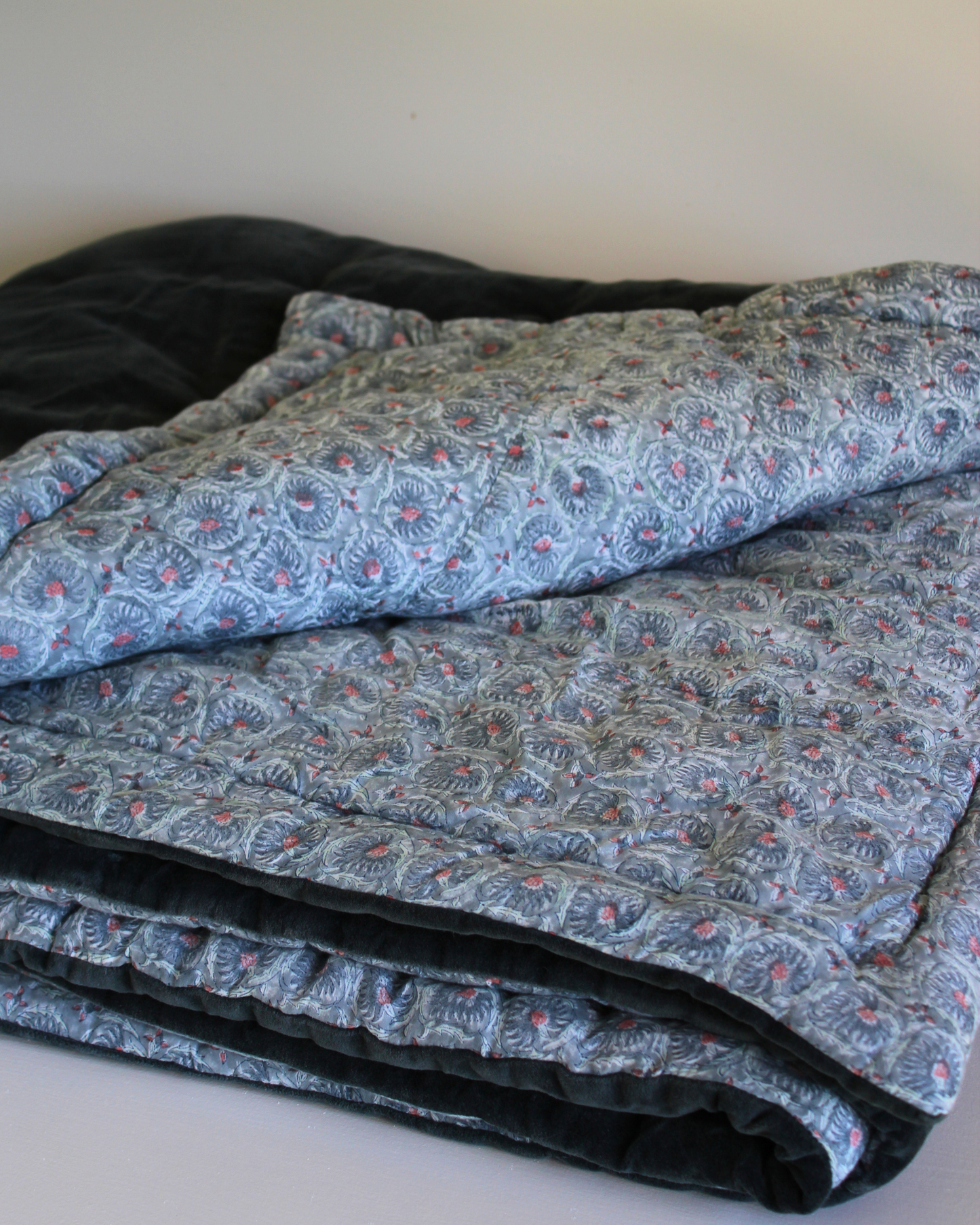 French Country Collections Velvet Bedspread / King Single