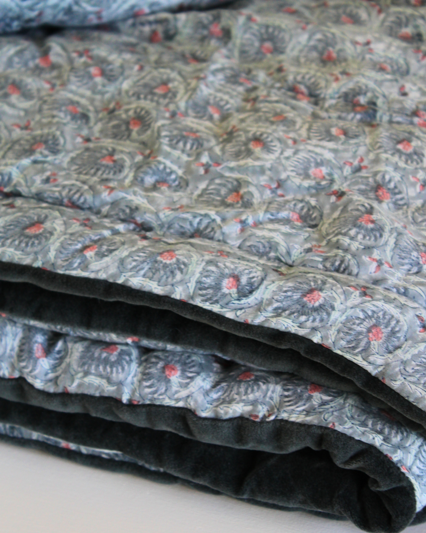 French Country Collections Velvet Bedspread / King Single
