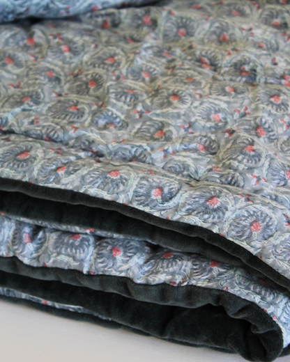 French Country Collections Velvet Bedspread / King Single