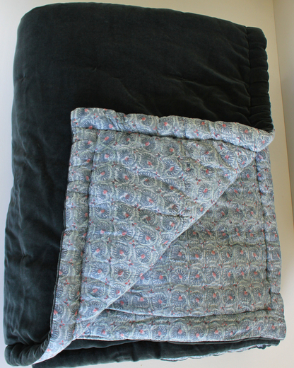 French Country Collections Velvet Bedspread / King Single