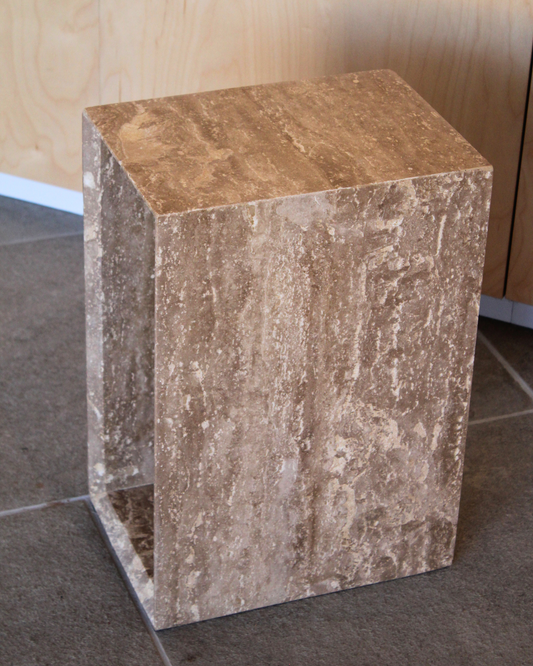 Pending - Travertine Side Table