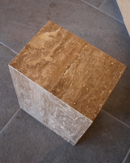 Pending - Travertine Side Table