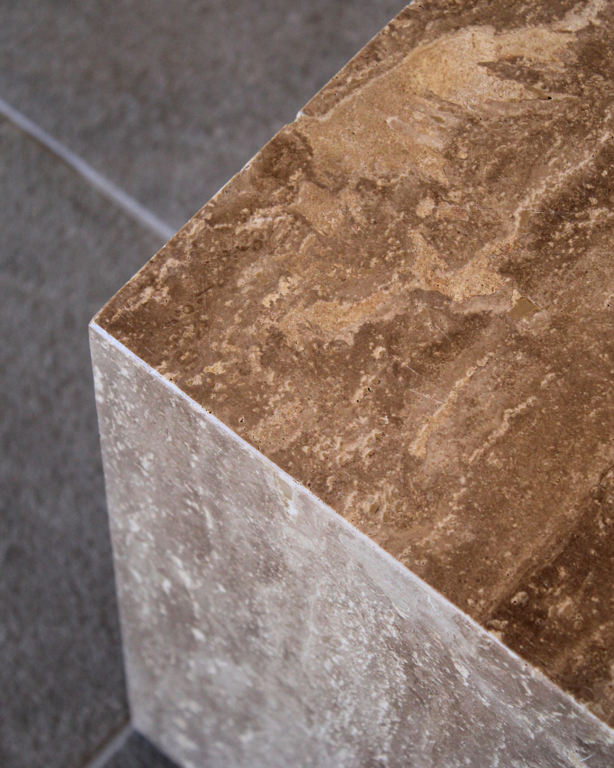 Pending - Travertine Side Table