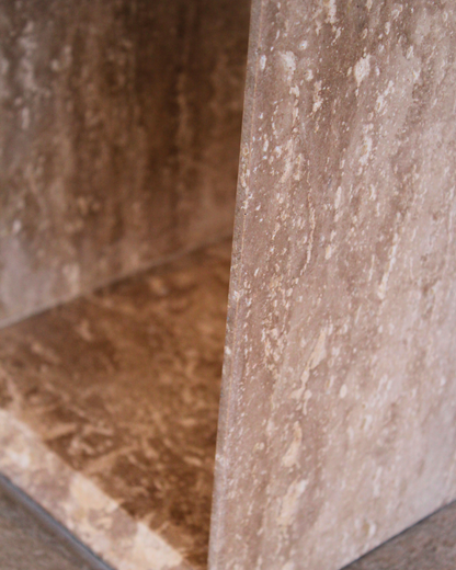 Pending - Travertine Side Table