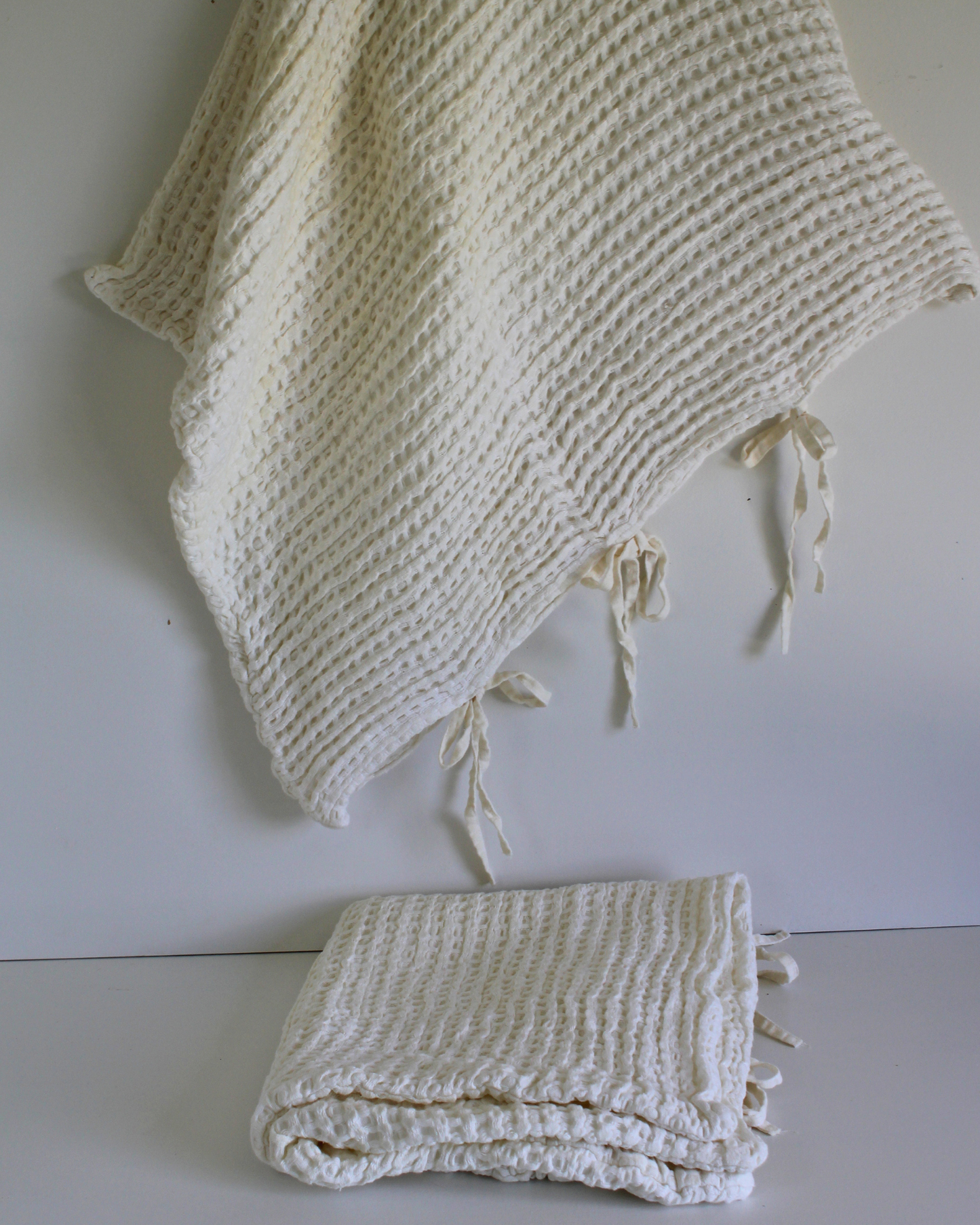 Waffle Linen Euro Pillowcase Covers (Set of 2)