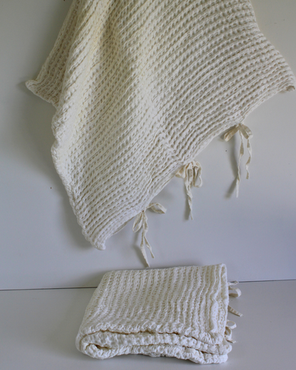 Waffle Linen Euro Pillowcase Covers (Set of 2)