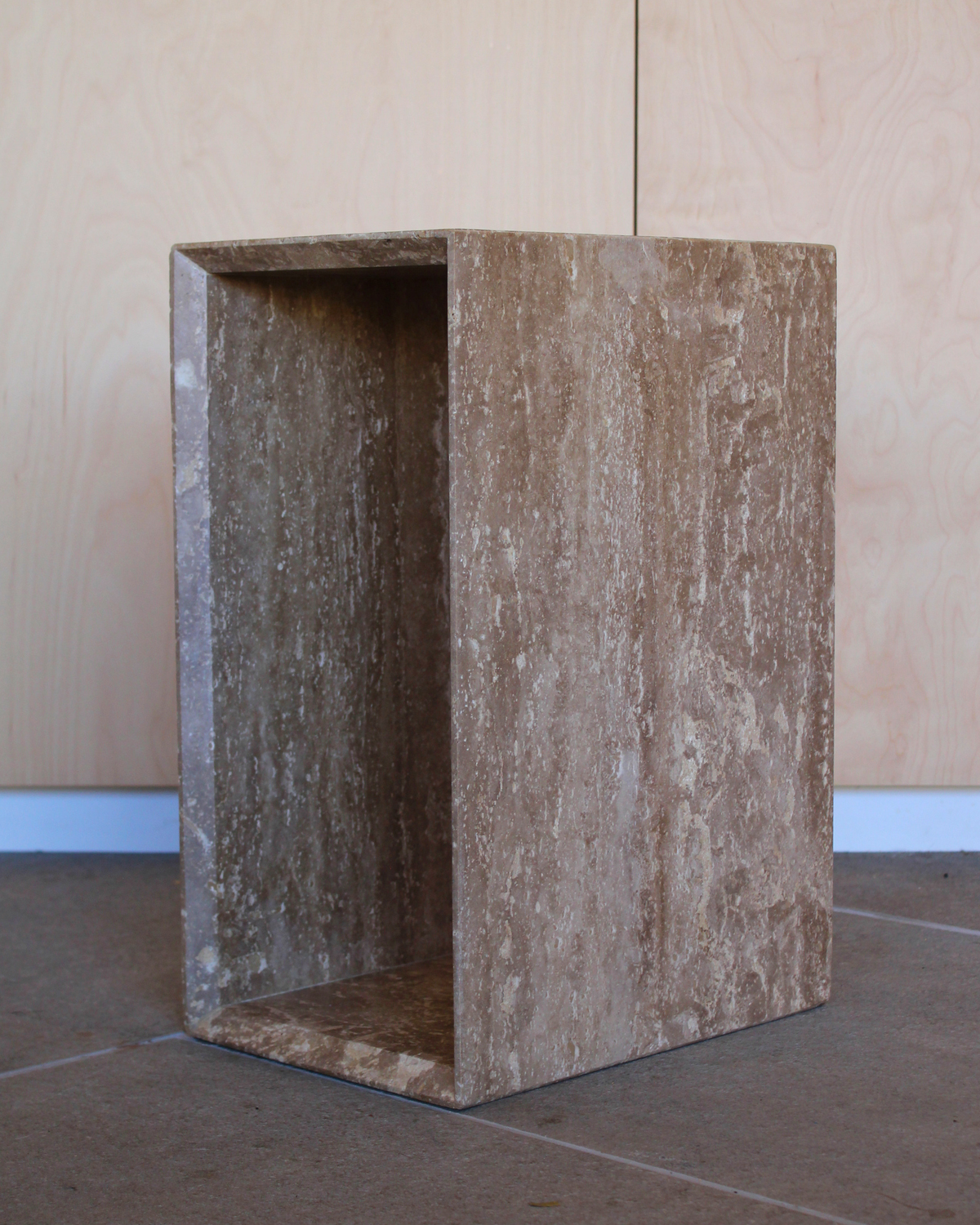 Pending - Travertine Side Table