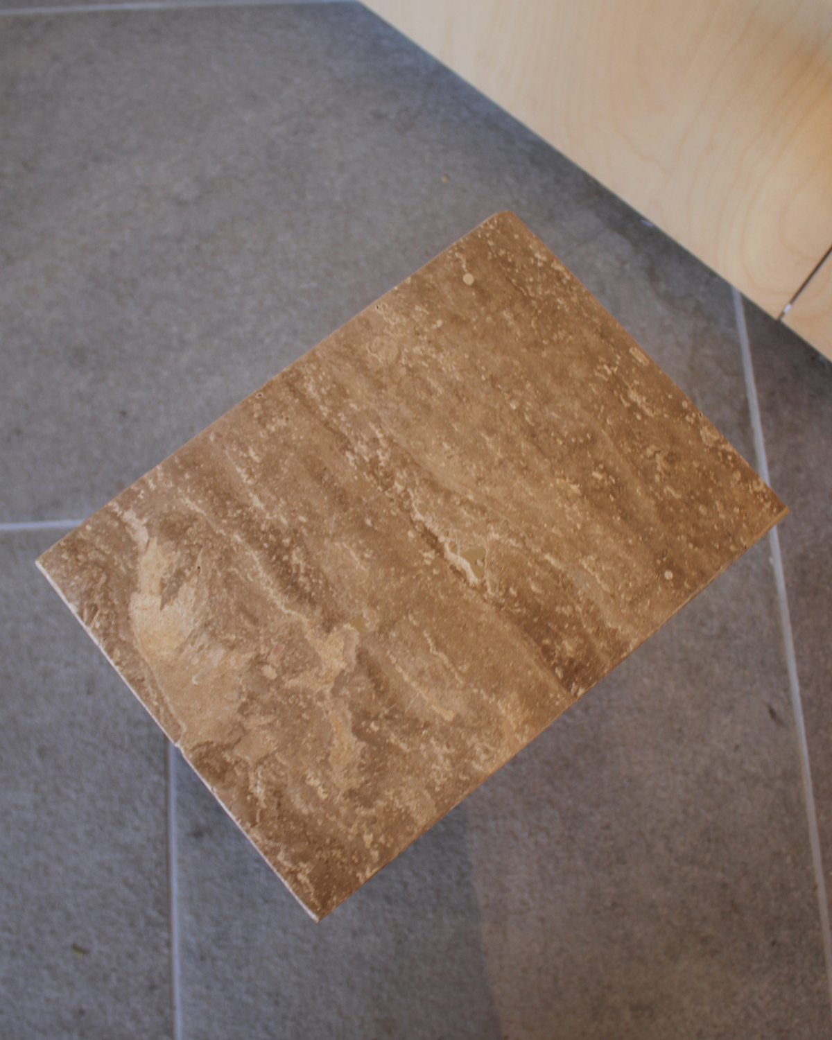 Pending - Travertine Side Table