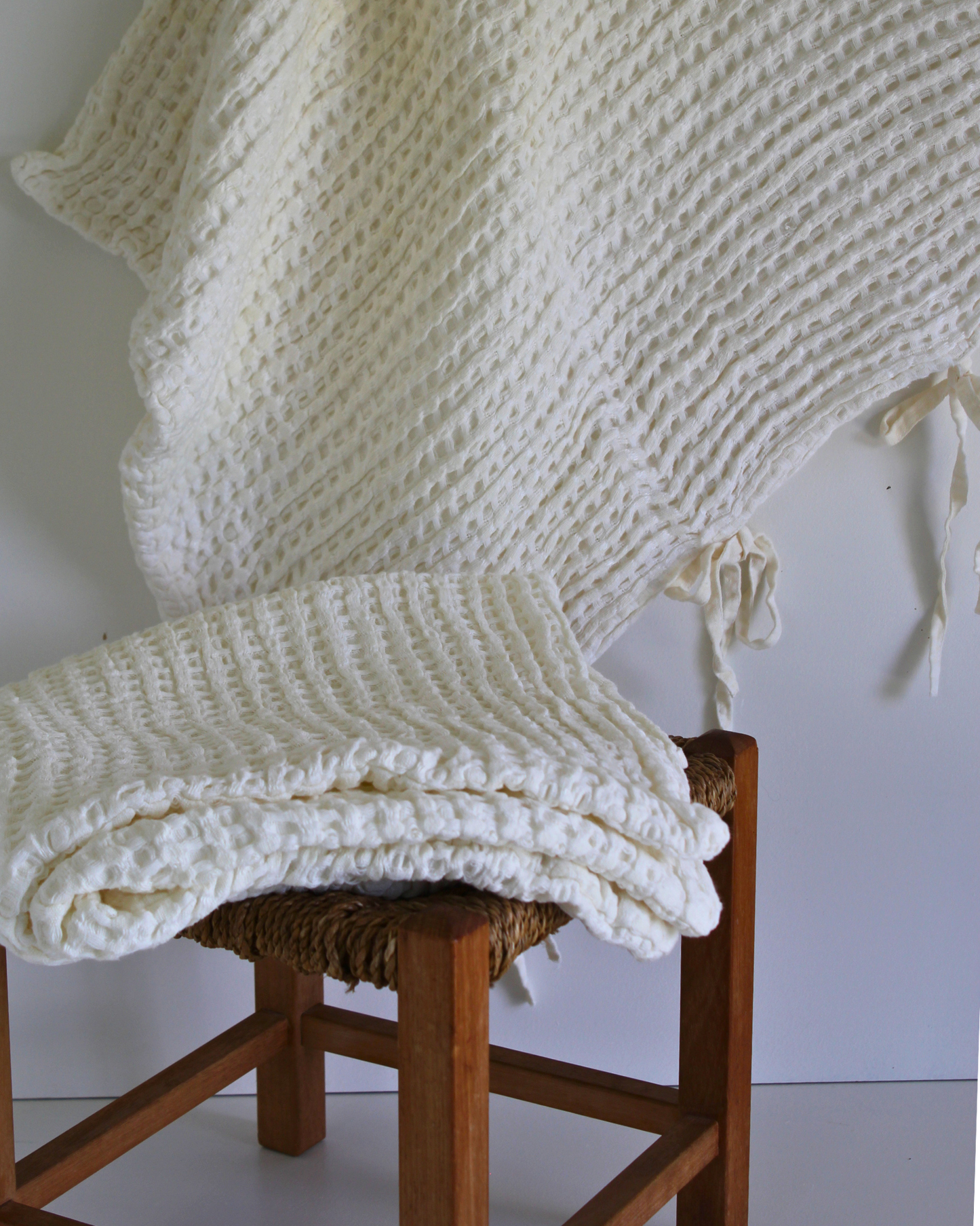 Waffle Linen Euro Pillowcase Covers (Set of 2)
