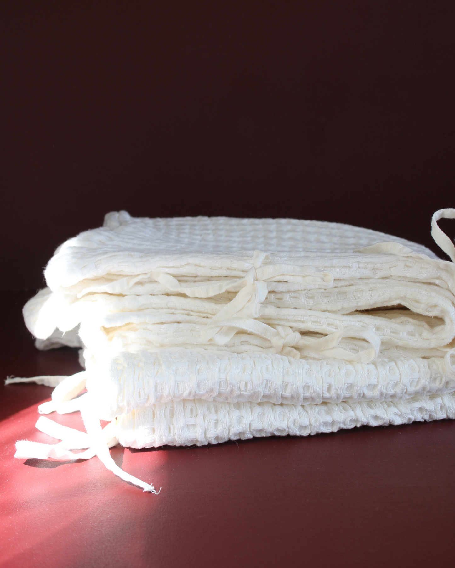 Waffle Linen Euro Pillowcase Covers (Set of 2)