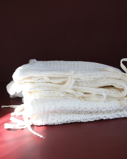 Waffle Linen Euro Pillowcase Covers (Set of 2)