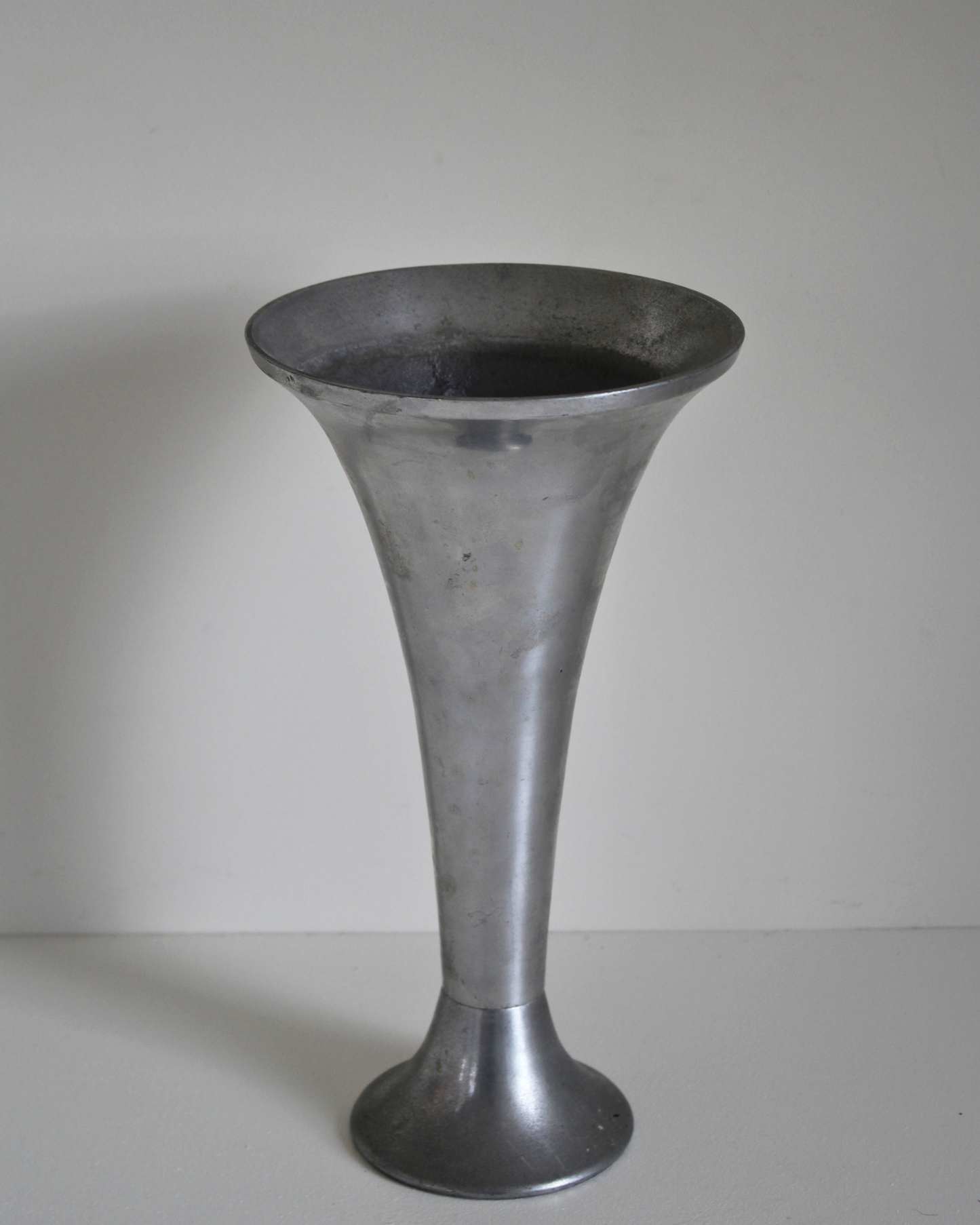 Pewter Trumpet Vase