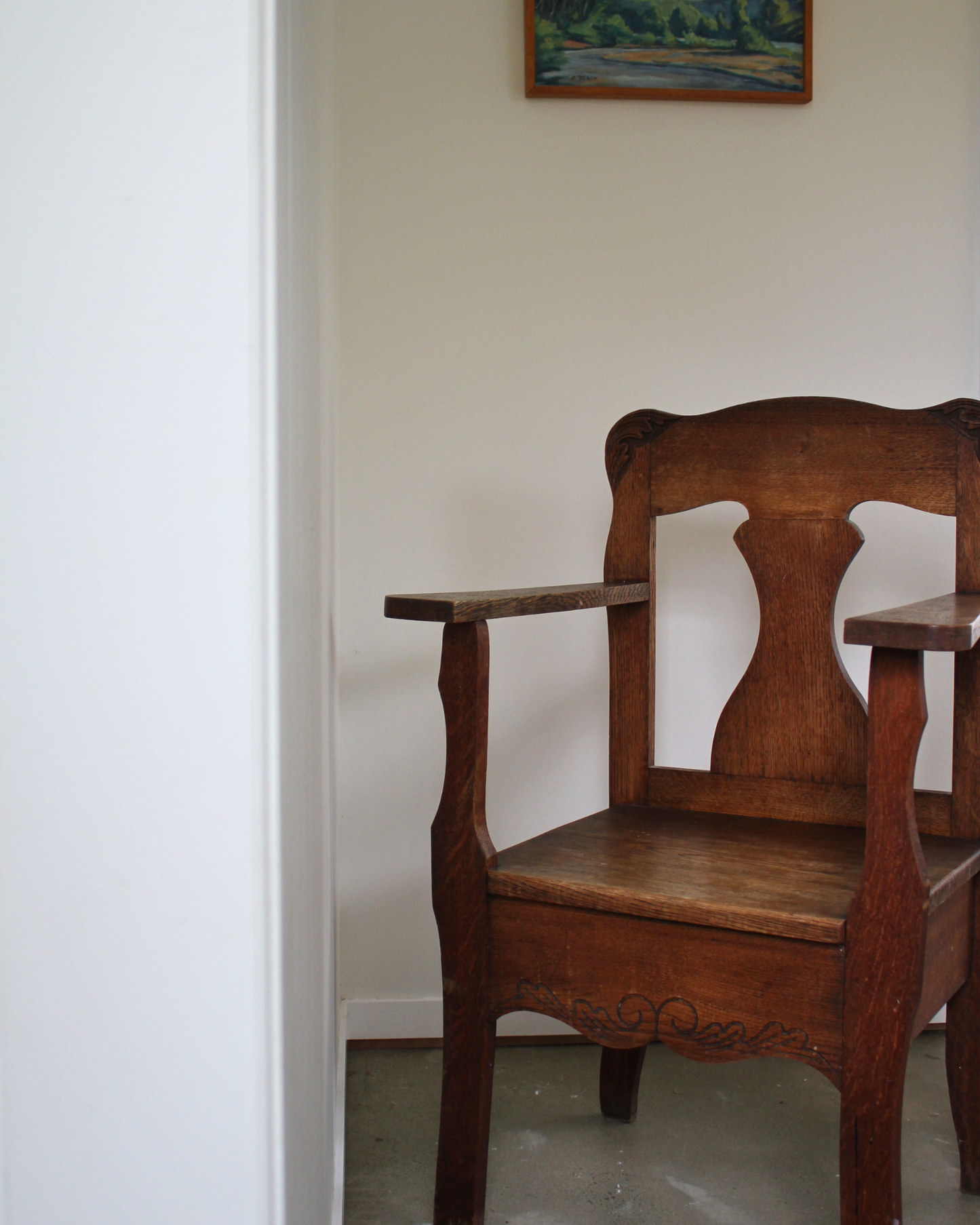 Vintage Arts & Crafts Style Carver Chairs / Pair