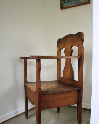 Vintage Arts & Crafts Style Carver Chairs / Pair