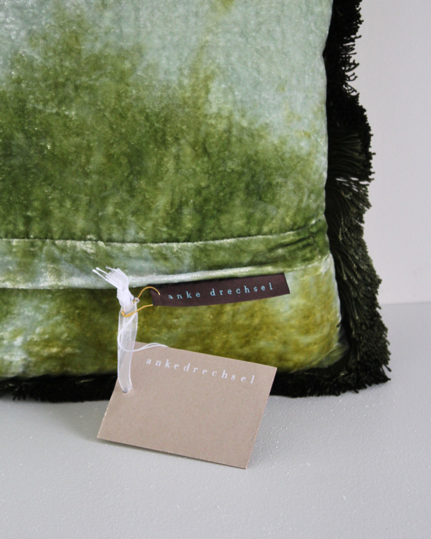 Anke Drechsel Green Fringe Cushion