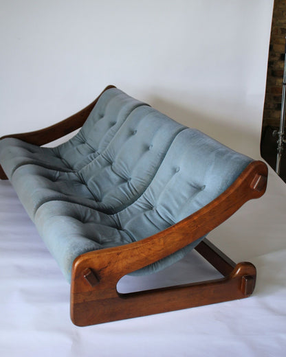 Vintage Timber Lounge Suite (3-Piece) – Blue