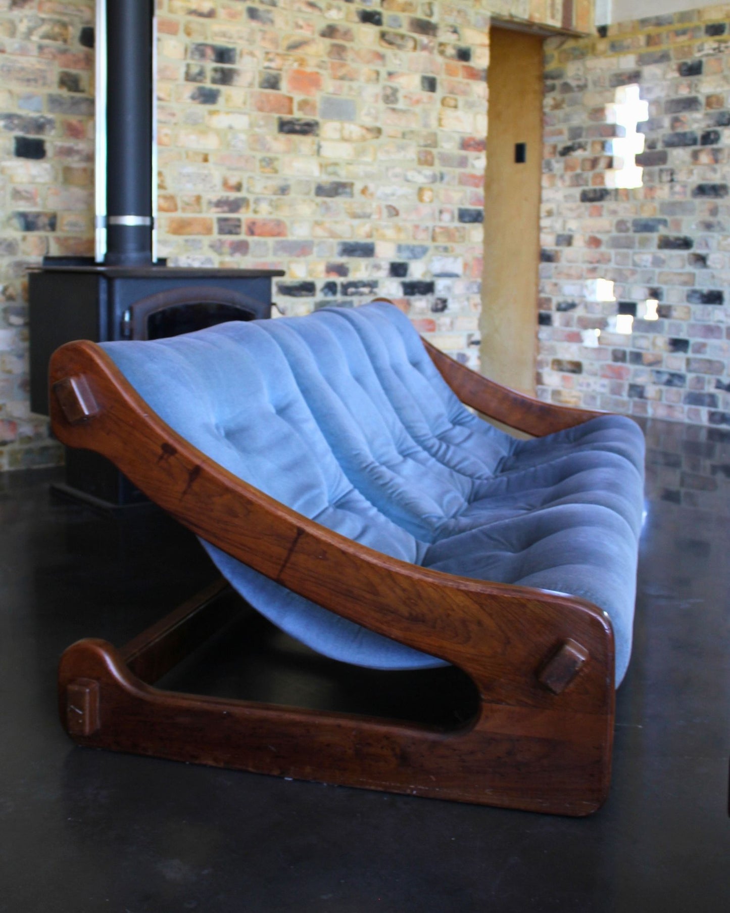 Vintage Timber Lounge Suite (3-Piece) – Blue