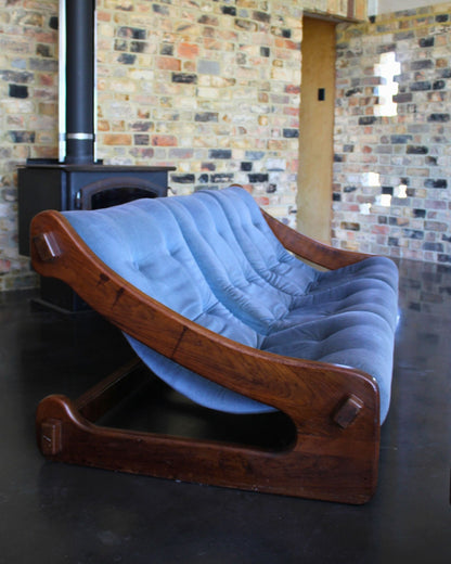 Vintage Timber Lounge Suite (3-Piece) – Blue