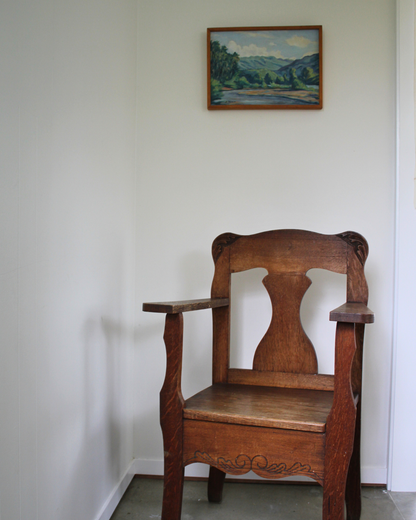 Vintage Arts & Crafts Style Carver Chairs / Pair