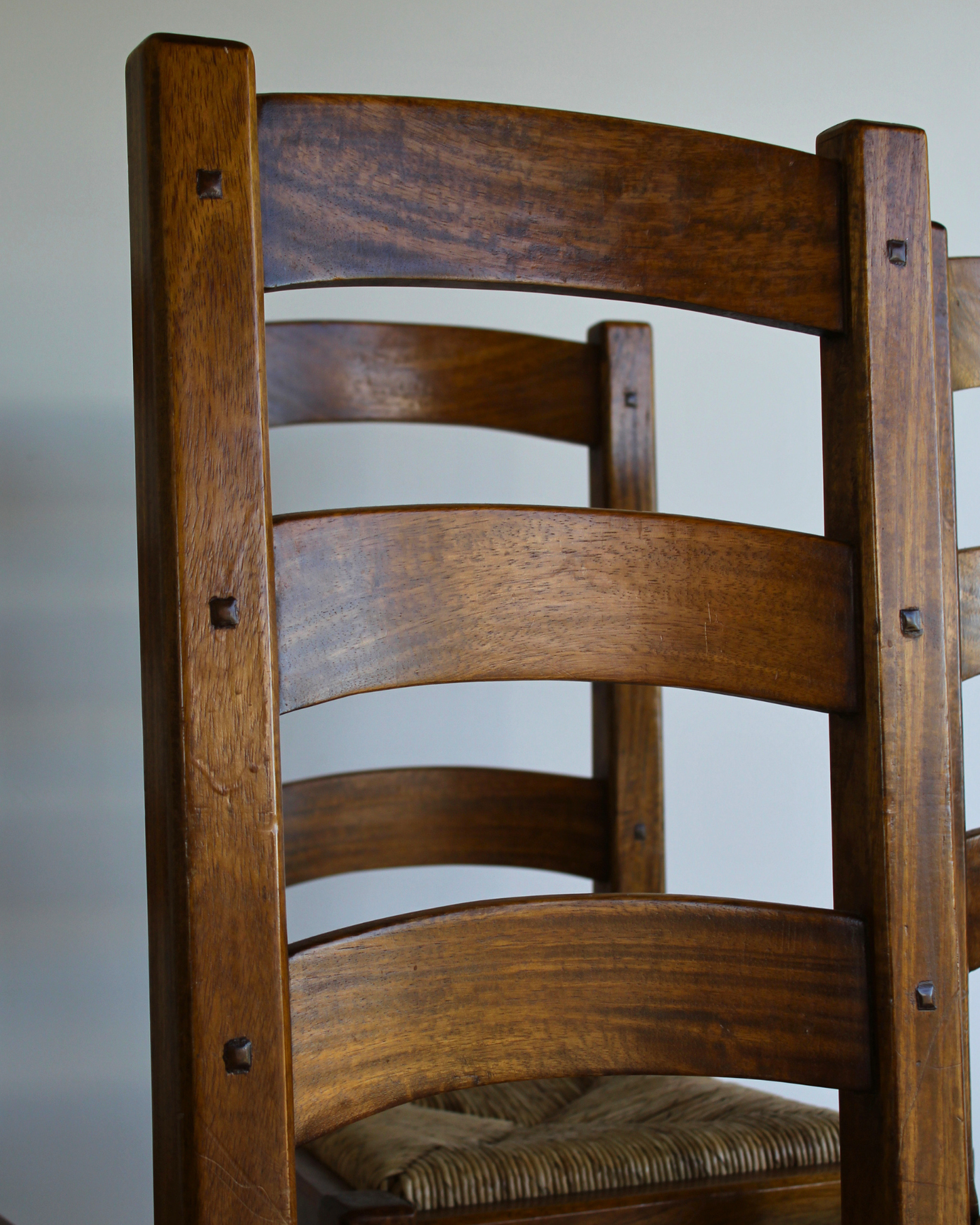 Vintage Ladder Back Dining Chairs / Set of 4