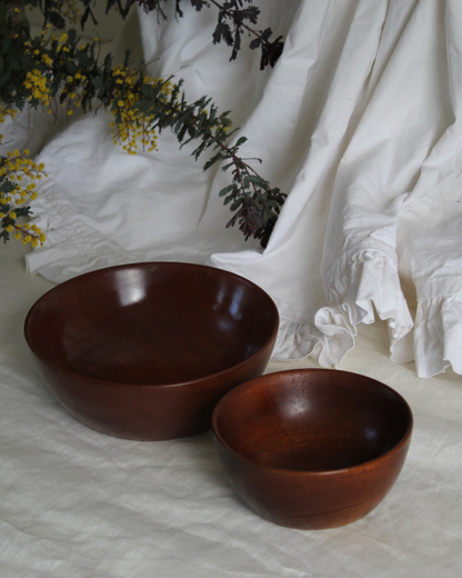 Mahogany Bowls | Set of 2